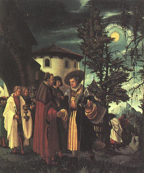 Albrecht Altdorfer The Departure of Saint Florian Norge oil painting art